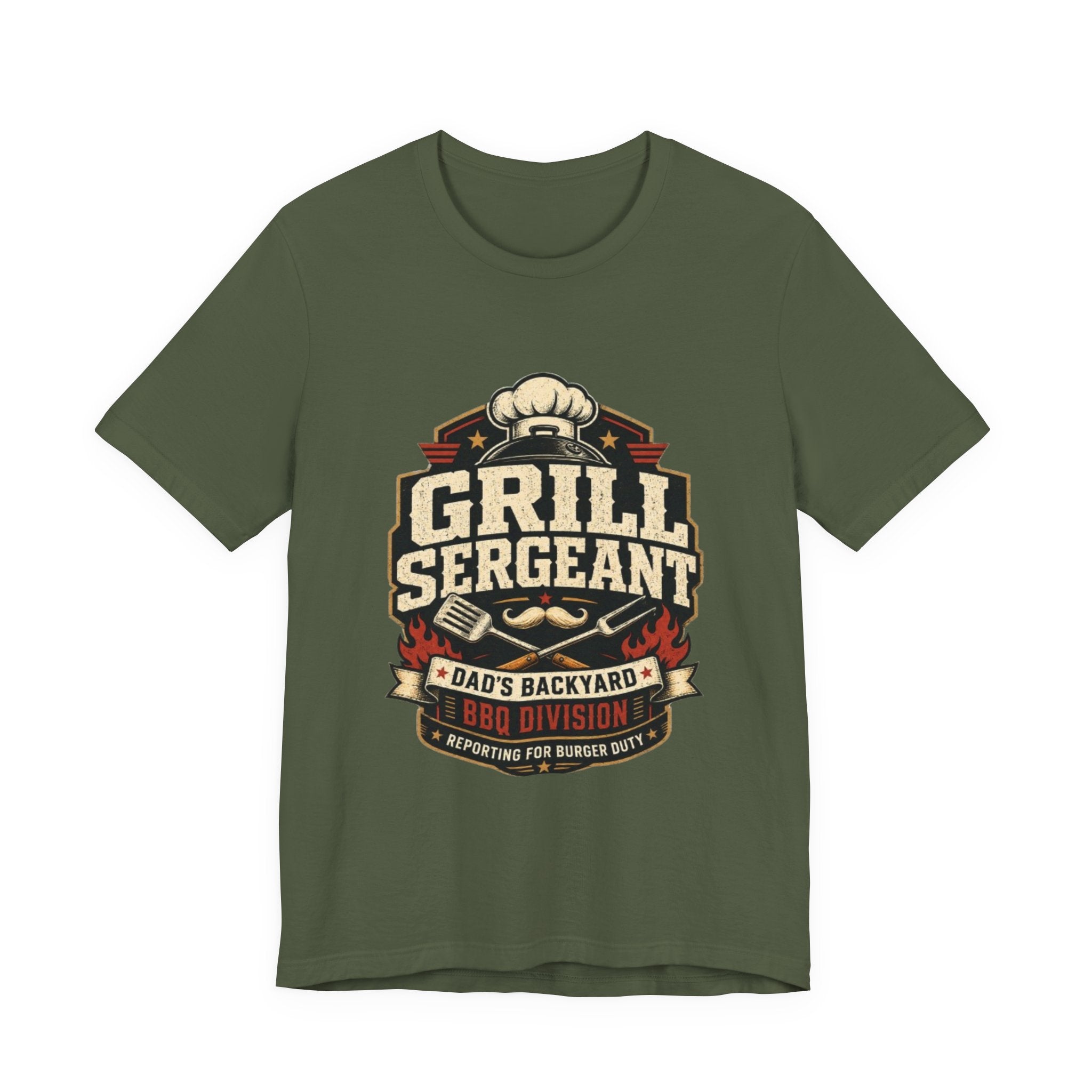 Grill Sergeant BBQ T-Shirt — Dad's Backyard BBQ Division