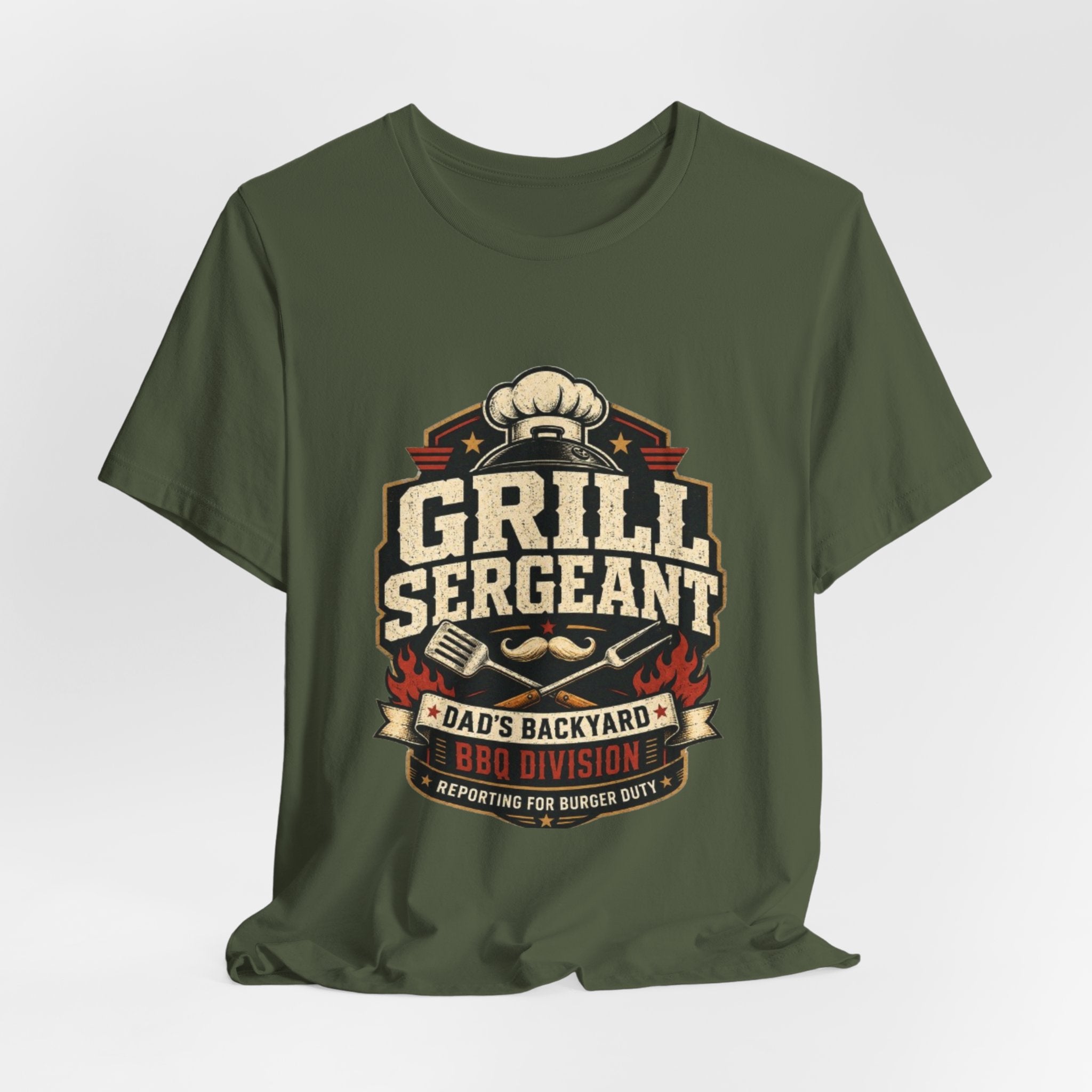 Grill Sergeant BBQ T-Shirt — Dad's Backyard BBQ Division